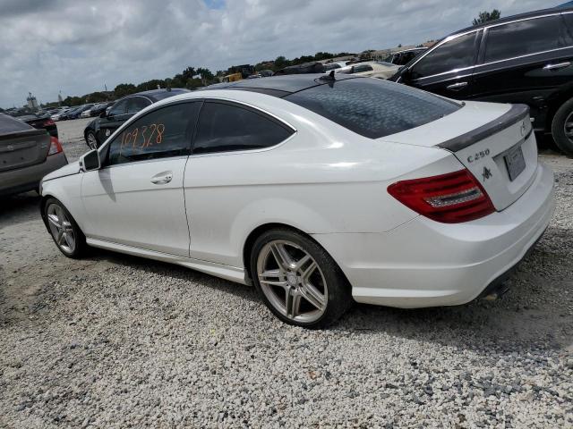 WDDGJ4HB3DF979367 - 2013 MERCEDES-BENZ C 250 WHITE photo 2