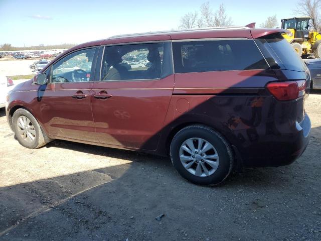 KNDMB5C19G6184911 - 2016 KIA SEDONA LX BURGUNDY photo 2