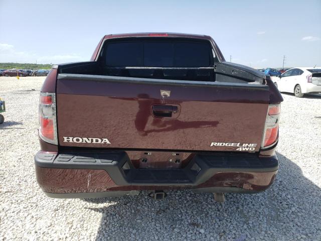 5FPYK1F55DB018658 - 2013 HONDA RIDGELINE RTL BURGUNDY photo 6