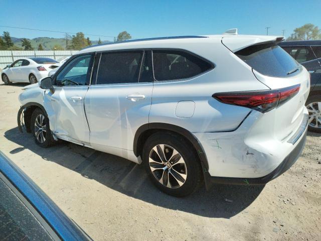 5TDHBRCH1LS505971 - 2020 TOYOTA HIGHLANDER HYBRID XLE WHITE photo 2