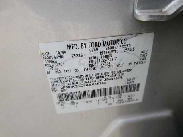 2FMDK3GC8ABA56244 - 2010 FORD EDGE SE SILVER photo 14