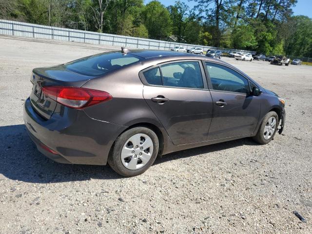 3KPFK4A72HE123471 - 2017 KIA FORTE LX BROWN photo 3