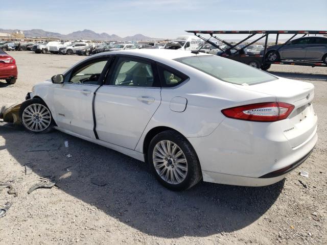 3FA6P0LU3ER316459 - 2014 FORD FUSION SE HYBRID WHITE photo 2