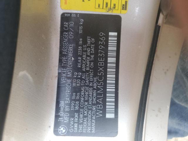 WBALM5C5XBE379369 - 2011 BMW Z4 SDRIVE30I SILVER photo 12