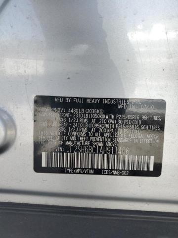 JF2SH6BC1AH911406 - 2010 SUBARU FORESTER XS Күміс фото 13