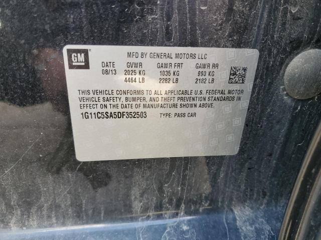 1G11C5SA5DF352503 - 2013 CHEVROLET MALIBU 1LT 黑色 照片 12