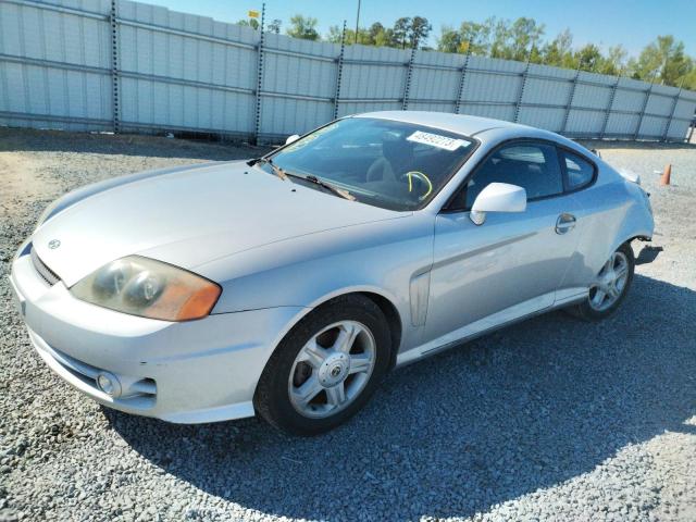 KMHHM65D54U133885 - 2004 HYUNDAI TIBURON SILVER photo 1