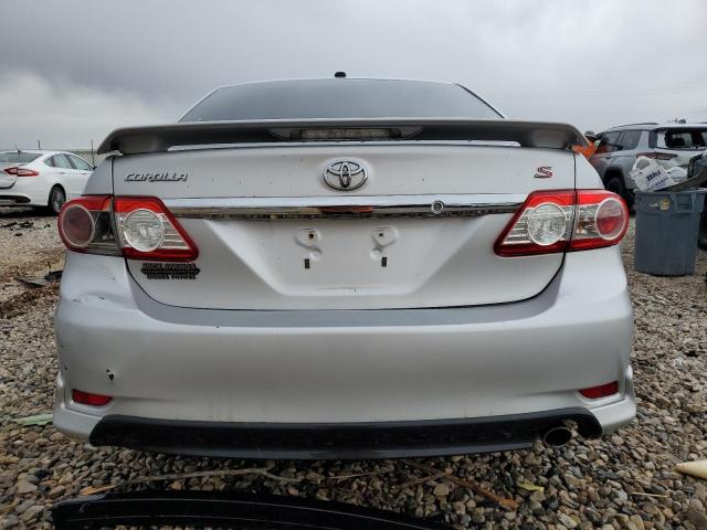 5YFBU4EE4DP086837 - 2013 TOYOTA COROLLA BASE SILVER photo 6