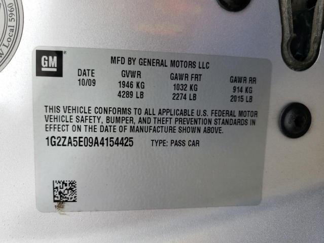 1G2ZA5E09A4154425 - 2010 PONTIAC G6 SILVER photo 12