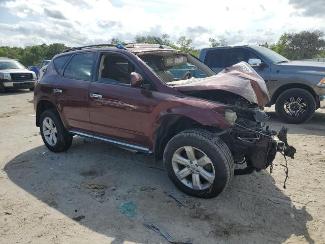 JN8AZ08T37W521976 - 2007 NISSAN MURANO SL BURGUNDY photo 4