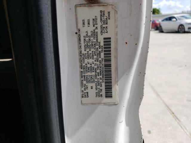 5TESN92N03Z147740 - 2003 TOYOTA TACOMA XTRACAB PRERUNNER თეთრი ფოტო 12