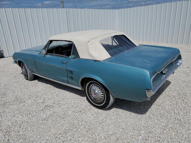 7T03C112281 - 1967 FORD MUSTANG TURQUOISE photo 2