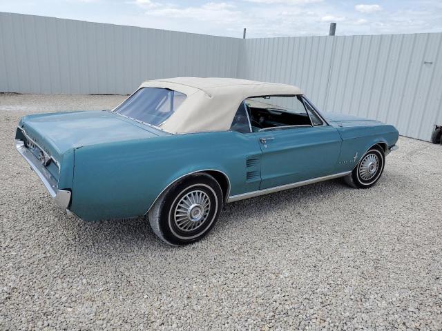 7T03C112281 - 1967 FORD MUSTANG TURQUOISE photo 3