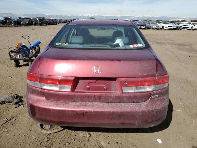 1HGCM66503A074705 - 2003 HONDA ACCORD EX RED photo 6