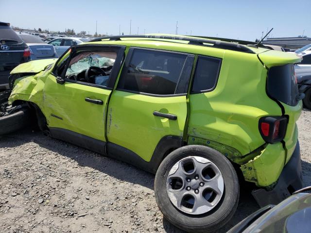 ZACCJAAB7HPF08116 - 2017 JEEP RENEGADE SPORT GREEN photo 2