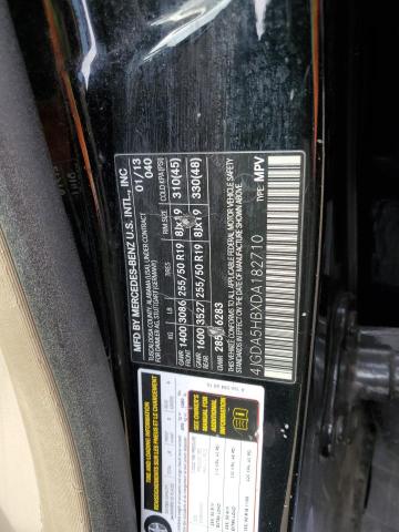 4JGDA5HBXDA182710 - 2013 MERCEDES-BENZ ML 350 4MATIC BLACK photo 13