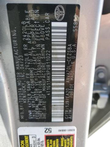 4T1G11AK9PU811022 - 2023 TOYOTA CAMRY SE NIGHT SHADE SILVER photo 12