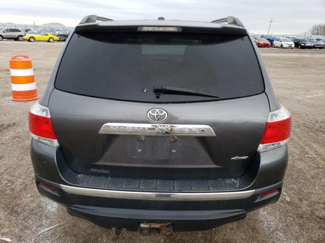 5TDBK3EH9BS059597 - 2011 TOYOTA HIGHLANDER BASE GRAY photo 6