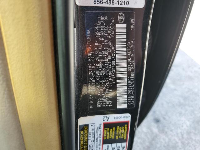 4T1BK3DB0BU425385 - 2011 TOYOTA AVALON BASE 黑色 照片 12