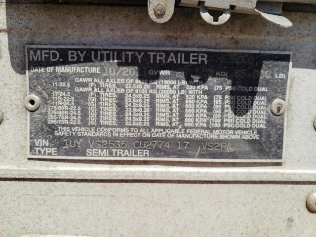 1UYVS2535CU277417 - 2012 UTILITY TRAILER WHITE photo 10