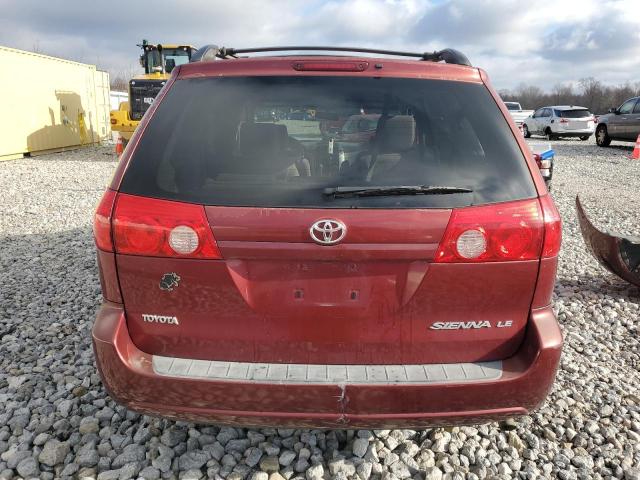 5TDZA23C96S571661 - 2006 TOYOTA SIENNA CE RED photo 6