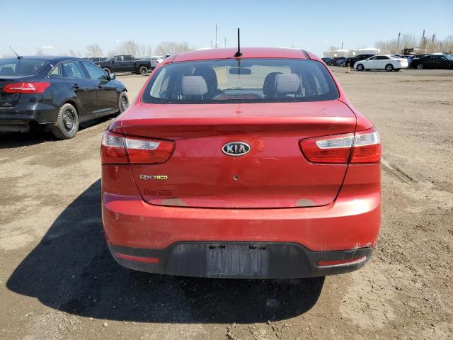 KNADM4A3XD6111435 - 2013 KIA RIO LX RED photo 6