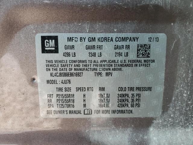 KL4CJBSB8EB616927 - 2014 BUICK ENCORE CONVENIENCE 棕色 照片 14