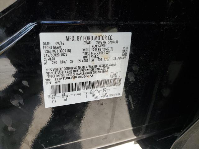 2LMTJ8LR8GBL86873 - 2016 LINCOLN MKX RESERVE 黑色 照片 12