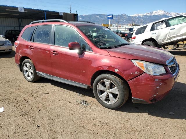 JF2SJADC2FH561294 - 2015 SUBARU FORESTER 2.5I PREMIUM წითელი ფოტო 4