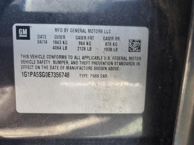 1G1PA5SG0E7356748 - 2014 CHEVROLET CRUZE LS GRAY photo 13