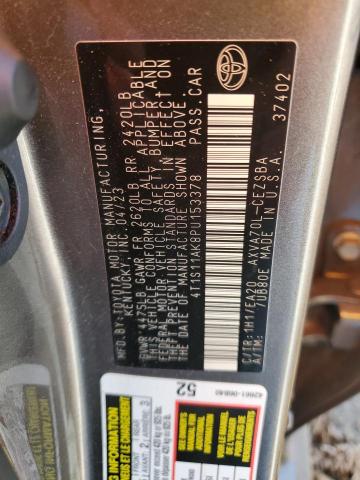 4T1S11AK8PU153378 - 2023 TOYOTA CAMRY SE NIGHT SHADE GRAY photo 12