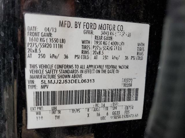 5LMJJ2J53DEL06313 - 2013 LINCOLN NAVIGATOR 黑色 照片 14