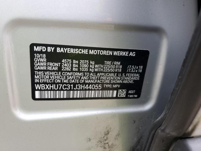 WBXHU7C31J3H44055 - 2018 BMW X1 SDRIVE28I SILVER photo 13