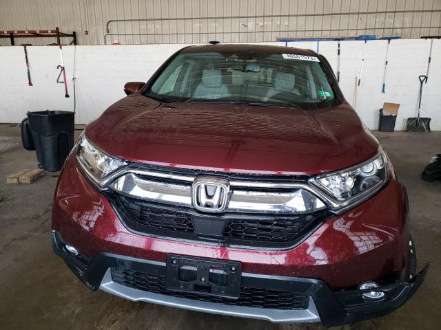 2HKRW2H80KH675431 - 2019 HONDA CR-V EXL BURGUNDY photo 5