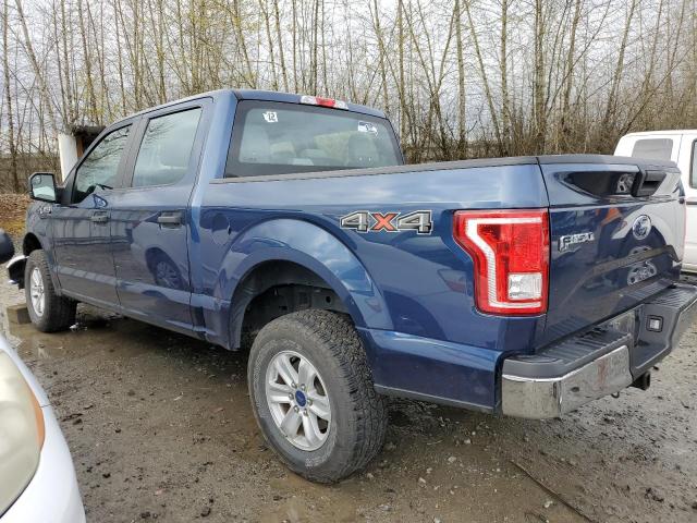 1FTEW1E80HKD10612 - 2017 FORD F150 SUPERCREW BLUE photo 2