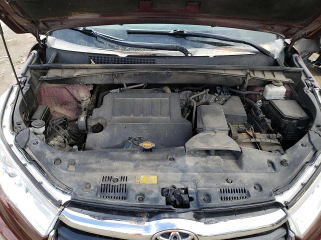 5TDJKRFH1ES015045 - 2014 TOYOTA HIGHLANDER XLE Շագանակագույն լուսանկար 12