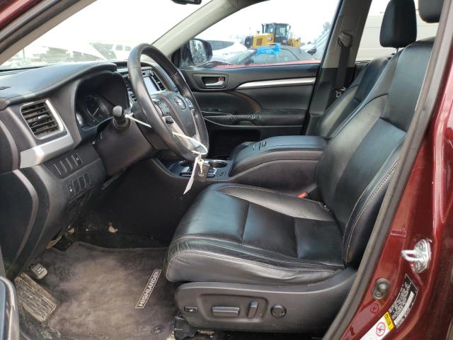 5TDJKRFH1ES015045 - 2014 TOYOTA HIGHLANDER XLE Շագանակագույն լուսանկար 7