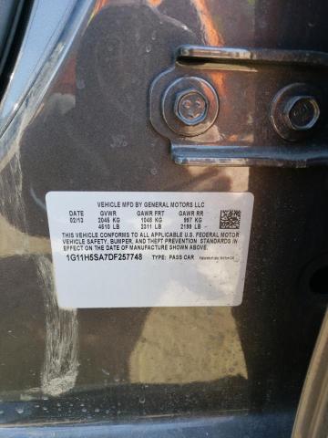 1G11H5SA7DF257748 - 2013 CHEVROLET MALIBU LTZ GRAY photo 12