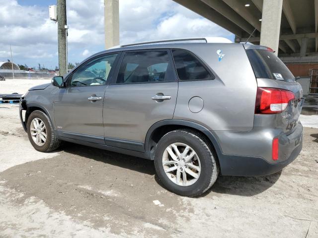 5XYKTCA62EG465420 - 2014 KIA SORENTO LX GRAY photo 2