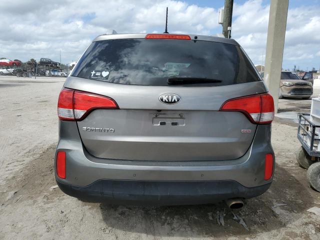 5XYKTCA62EG465420 - 2014 KIA SORENTO LX GRAY photo 6