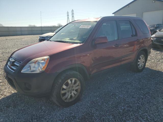 JHLRD78865C026349 - 2005 HONDA CR-V EX BURGUNDY photo 1