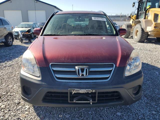 JHLRD78865C026349 - 2005 HONDA CR-V EX BURGUNDY photo 5