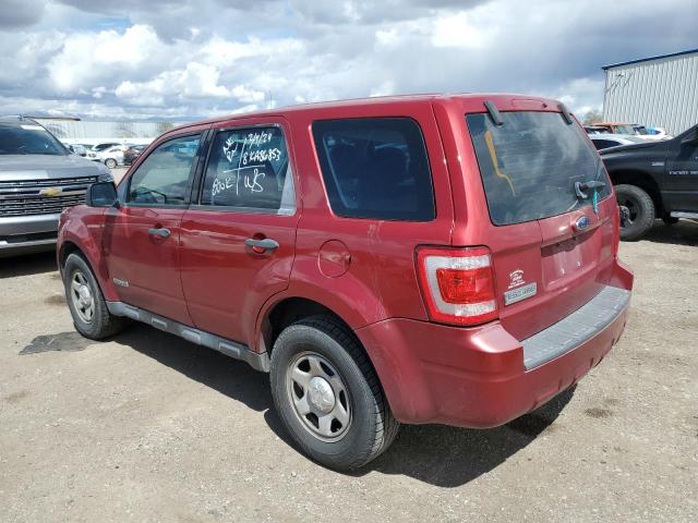 1FMCU02Z78KA86853 - 2008 FORD ESCAPE XLS RED photo 2