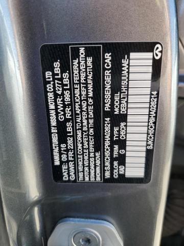 SJKCH5CP6HA026214 - 2017 INFINITI QX30 BASE SILVER photo 13