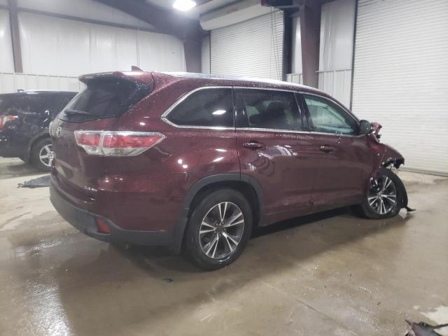 5TDJKRFH6GS326649 - 2016 TOYOTA HIGHLANDER XLE Bordo foto 3