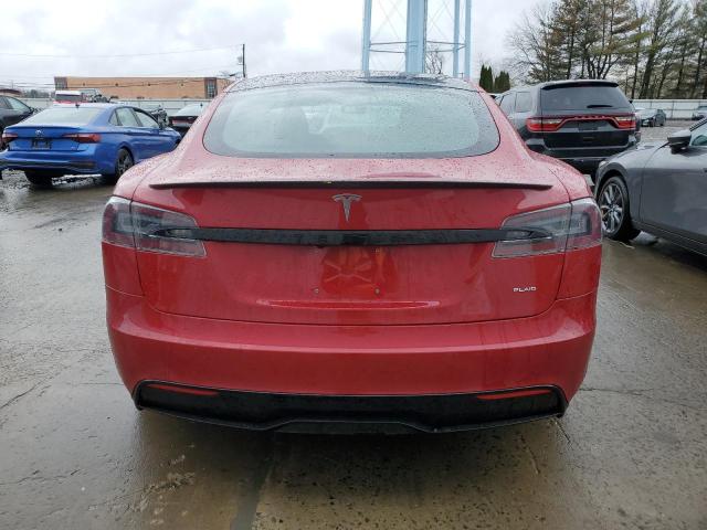 5YJSA1E61MF436369 - 2021 TESLA MODEL S RED photo 6