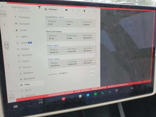 5YJSA1E61MF436369 - 2021 TESLA MODEL S RED photo 9