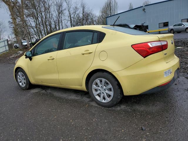 KNADM4A38G6586490 - 2016 KIA RIO LX YELLOW photo 2