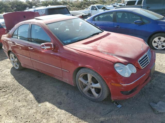 WDBRF40J45F691008 - 2005 MERCEDES-BENZ C 230K SPORT SEDAN RED photo 4