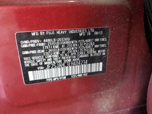 JF2SJAHC3EH484234 - 2014 SUBARU FORESTER 2.5I LIMITED MAROON photo 14
